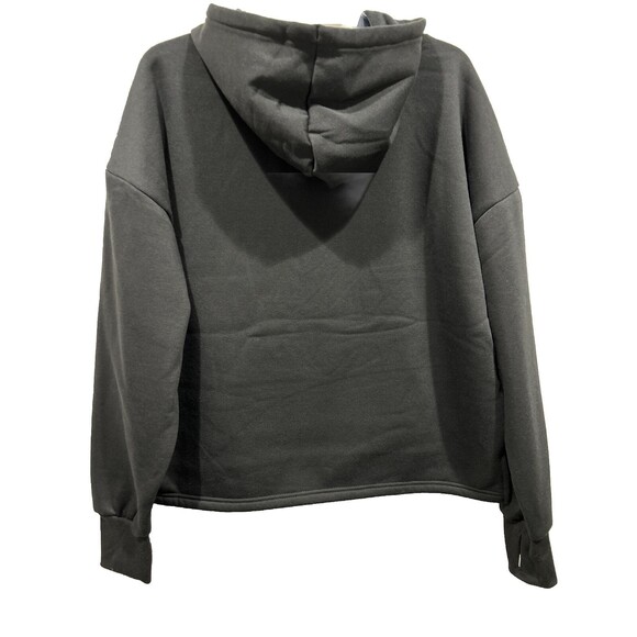 Bebe Sport Black And Gold Hoodie Thumbhole Long Sleeve Sweater - 1X - NWT - Picture 5 of 6